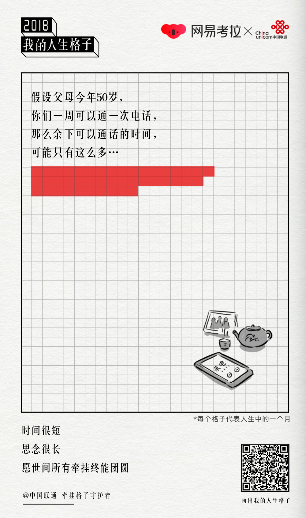  网易考拉年终扎心H5“2018，我的人生格子”