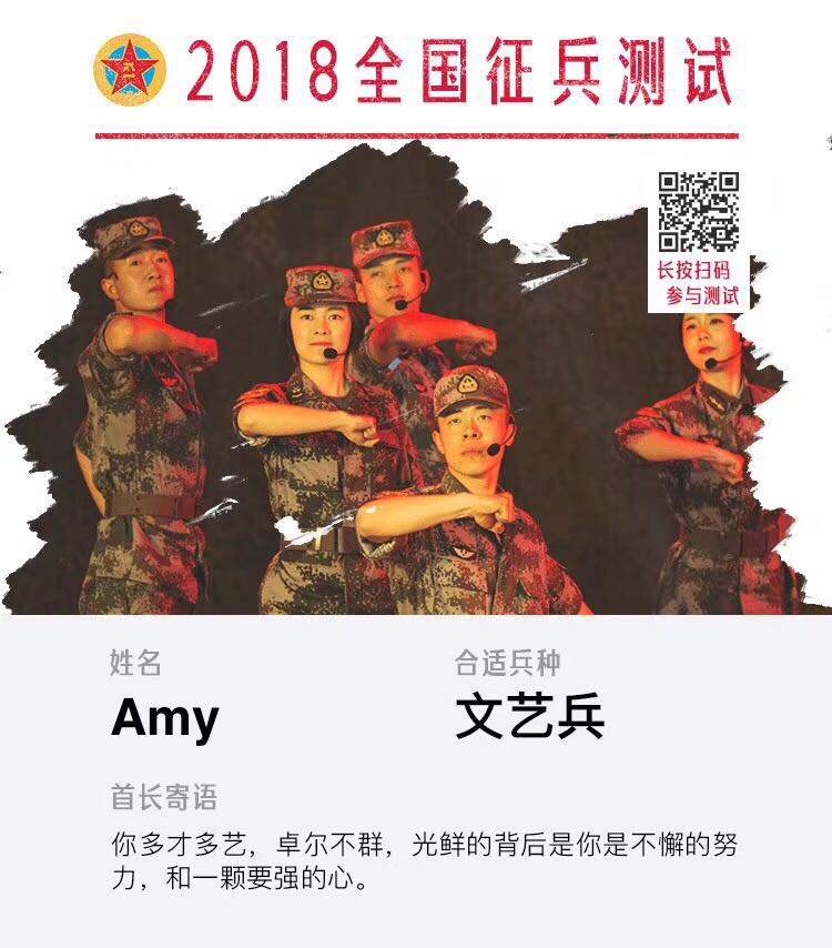  人民月报建军节“全国征兵”，测测你能当什么兵？